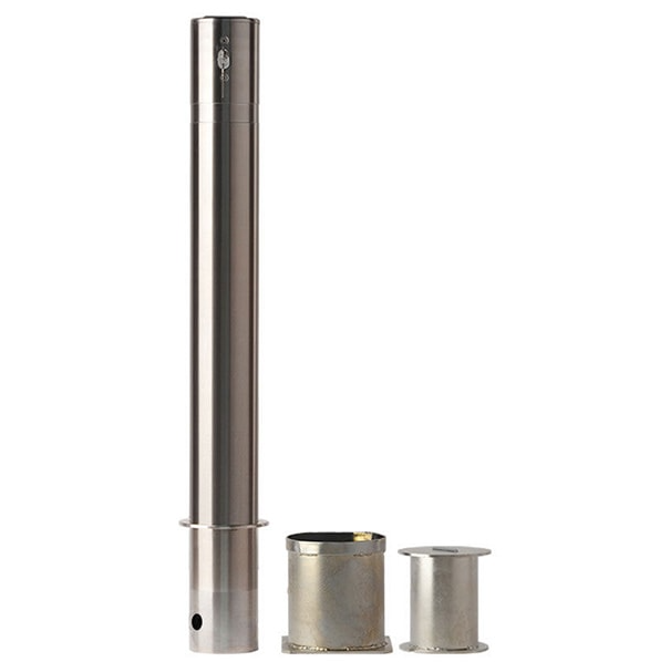 Stainless Steel Removable Bollard 4.5"x35.5" (with ground receiver)